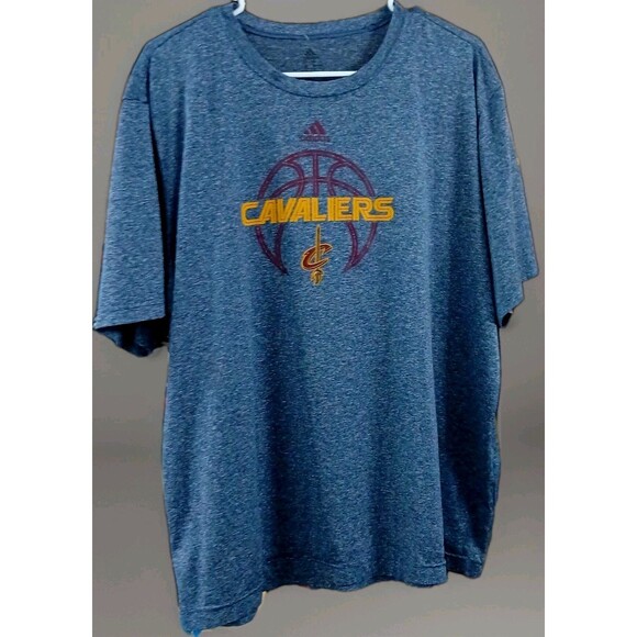 Adidas Cleveland Cavaliers T-Shirt Men’s XL Blue Heather Graphic NBA Tee EUC - Picture 1 of 7